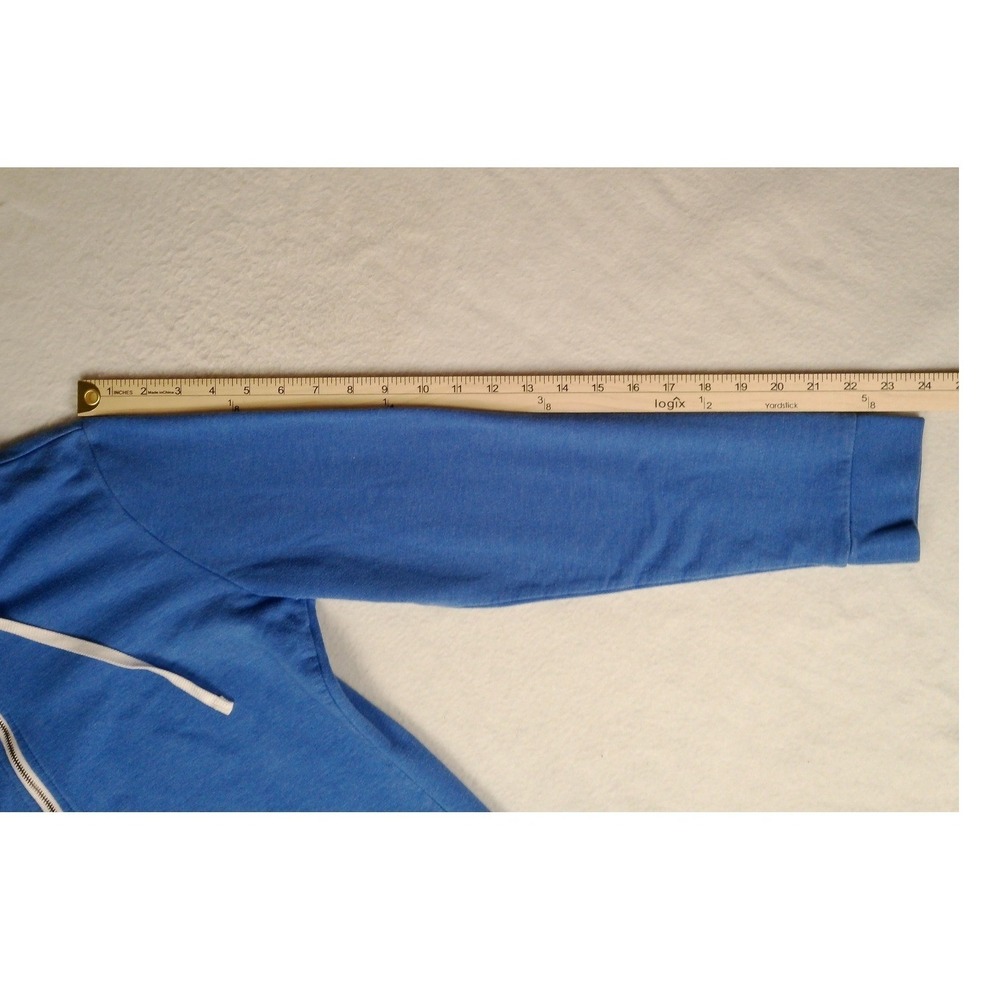 Eddie Bauer Blue Full Zip Hooded Sweatshirt Hoodie Women's Medium Cotton Blend - Picture 7 of 7